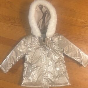Janie and Jack Cream Puffer Jacket